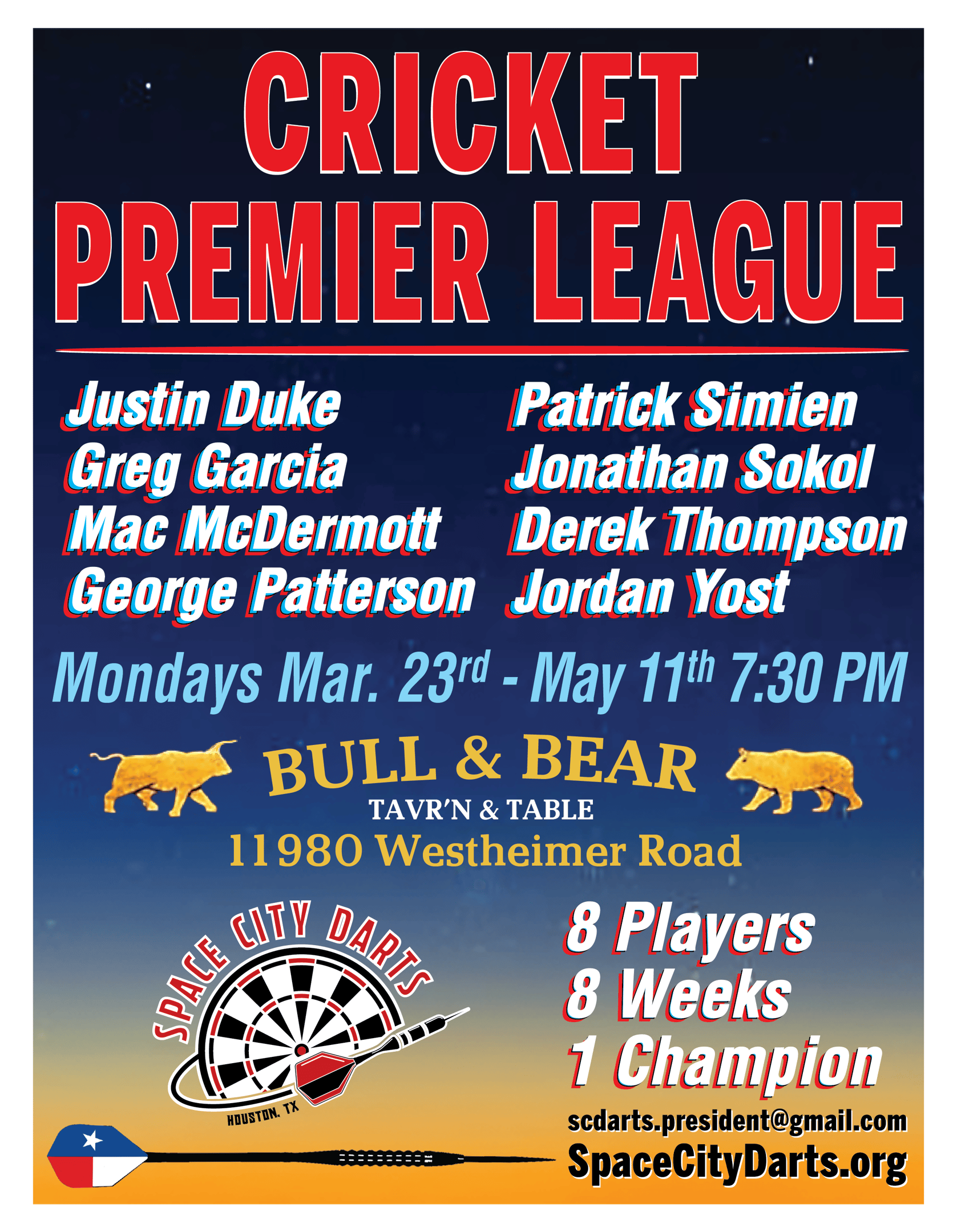 Original event artwork for SCDA Cricket Premier League 2026